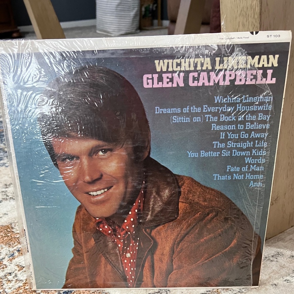 Glen Campbell Wichita Lineman Vinyl LP Capitol ST 103 1968 Country Pop Record
